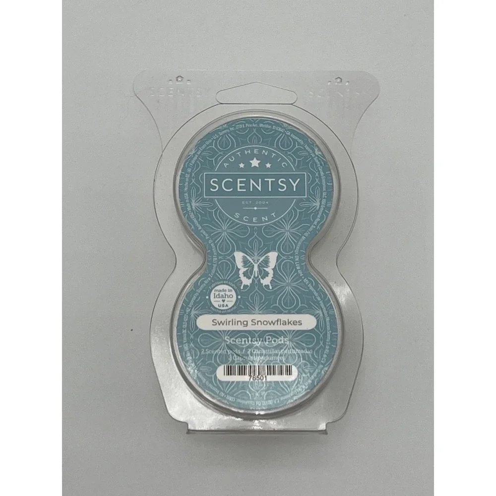 Scentsy Pods SWIRLING SNOWFLAKES Scent (1 Pack of 2 Pods) Retired NEW‎